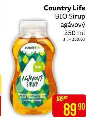 Teta Country life bio sirup agávový 250 ml nabídka