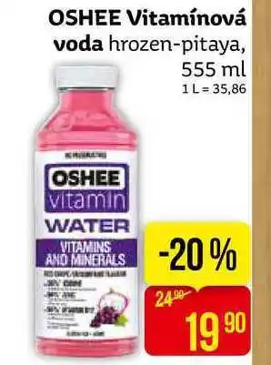 Teta Oshee vitamin water vitamins and minerals s abde 20 555 ml nabídka