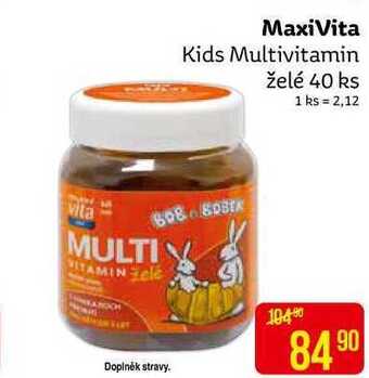Teta Maxivita kids multivitamin želé 40 ks nabídka