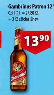 CBA Gambrinus patron 12, 0,5 l nabídka