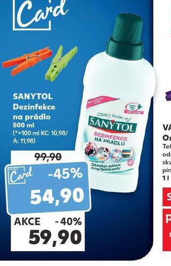 Kaufland Sanytol dezinfekce na prádlo nabídka