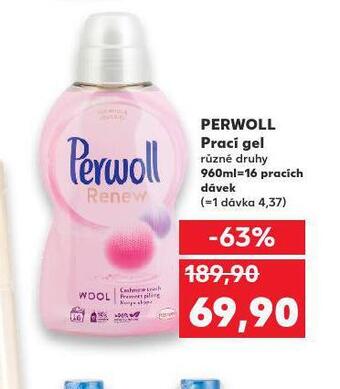 Kaufland Perwoll prací gel nabídka