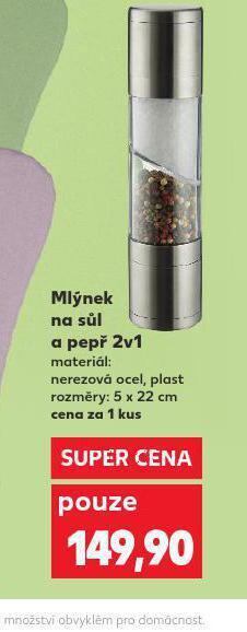 Kaufland Mlýnek na sůl a pepř nabídka
