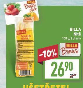 Billa Sýrové nitě nabídka