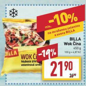 Billa Wok čína nabídka