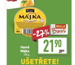 Billa Hamé májka nabídka