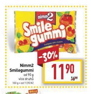 Billa Nimm2 smilegummi nabídka