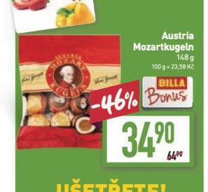 Billa Mozartovy koule nabídka