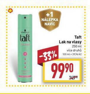 Billa Taft lak na vlasy nabídka