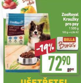 Billa Zooroyal kroužky pro psy nabídka