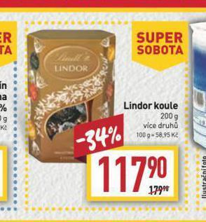 Billa Lindor koule nabídka