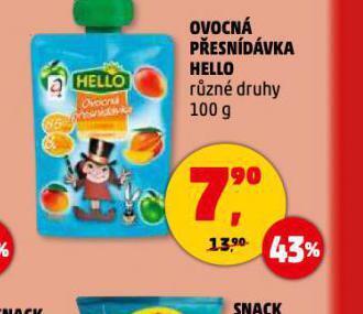 Penny Market Ovocná přesnídávka hello nabídka