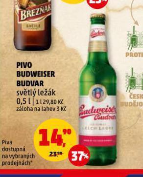 Penny Market Pivo budweiser budvar original nabídka