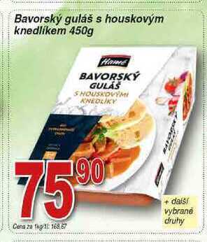 Hruška Hamé bavorský guláš s houskovým knedlíkem 450g nabídka
