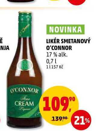 Penny Market Likér smetanový o'connor, 0,7 l nabídka