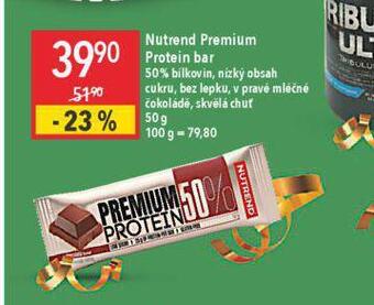 Globus Nutrend premium protein bar nabídka