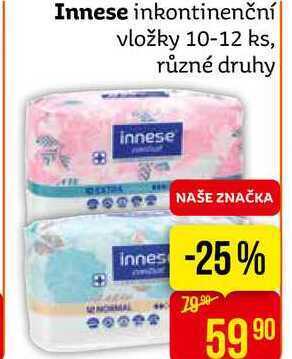 Teta Innese inkontinenční vložky 10-12 ks, různé druhy nabídka