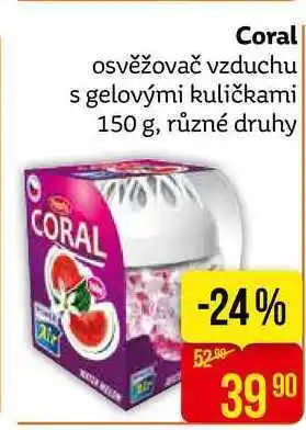 Teta Coral osvěžovač vzduchu s gelovými kuličkami 150 g, různé druhy nabídka