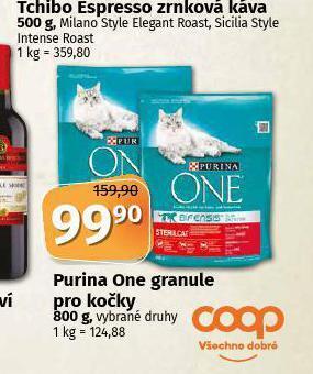 Coop Purina one granule pro kočky nabídka