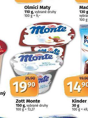 Coop Zott monte nabídka