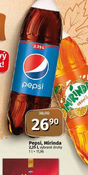 Coop Pepsi, mirinda nabídka