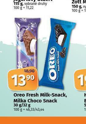 Coop Oreo fresh milk-snack nabídka