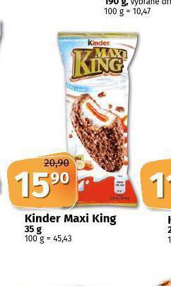 Coop Kinder maxi king nabídka