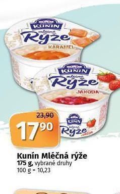 Coop Kunín mléčná rýže nabídka