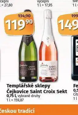 Templářské sklepy čajkovice saint croix sekt