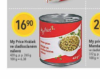 Globus My price hrášek ve sladkém nálevu nabídka