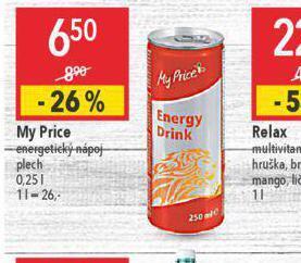 Globus My price energetický nápoj nabídka