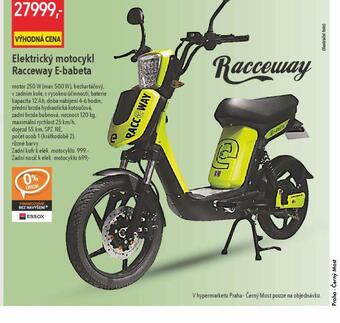 Globus Elektrický motocykl racceway e-babeta nabídka