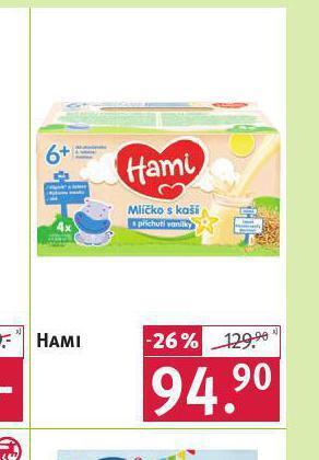 Rossmann Hami mlíčko s kaší nabídka