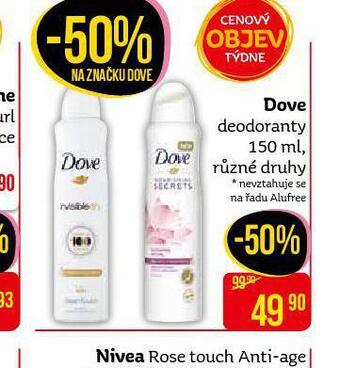 Teta Dove deodorant nabídka