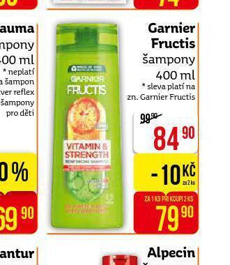Teta Garnier fructis šampon nabídka
