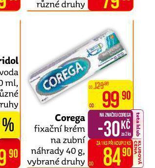 Teta Corega fixační krém nabídka