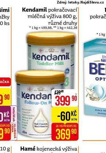 Teta Kendamil pokračovací mléčný výživa nabídka