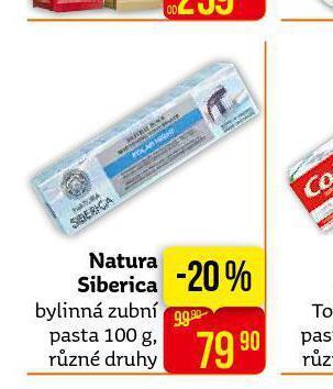 Teta Natura siberica bylinná zubní pasta nabídka