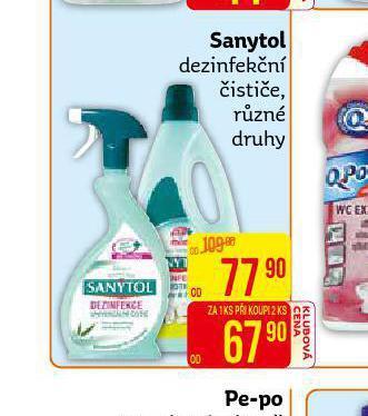 Teta Sanytol dezinfekční čistič nabídka
