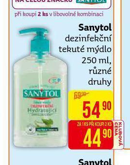Teta Sanytol dezinfekční tekuté mýdlo nabídka