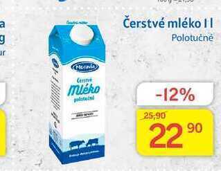 Kubík potraviny Moravia čerstvé mléko polotučné 1l nabídka