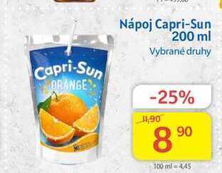 Kubík potraviny Capri-sun nápoj 200 ml nabídka