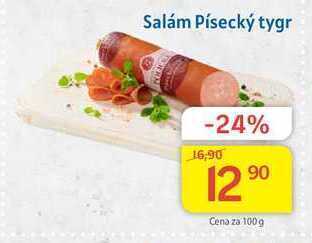 Maso uzeniny polička písecký tygr salám 100g