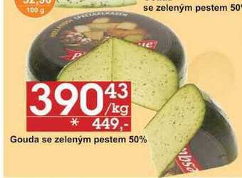 Jip Gouda se zeleným pestem 50%, 1 kg nabídka
