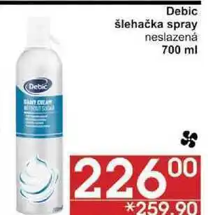 Debic šlehačka spray neslazená, 700 ml
