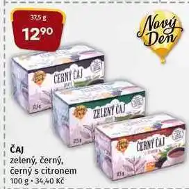 Coop Čaj zelený, černý, černý s citronem 37,5l nabídka