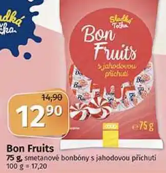 Coop Bon fruits 75 g, smetanové bonbóny s jahodovou příchuti nabídka