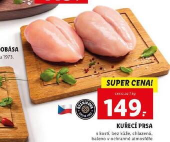 Lidl Kuřecí prsa s kostí nabídka