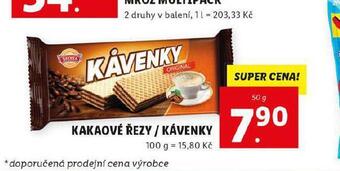 Lidl Kakaové řezy / kávenky nabídka