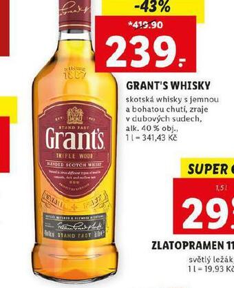 Lidl Grant´s whisky nabídka